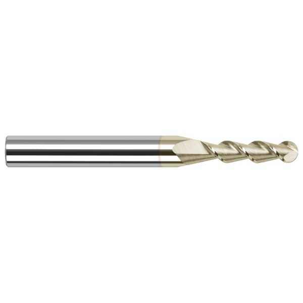 High Helix End Mill for Aluminum Alloys - Ball, 0.1250" (1/8)